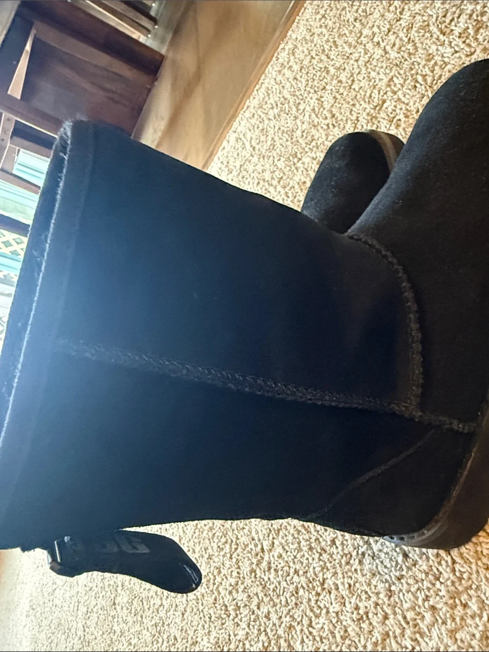 Women’s UGG Black Suede Boot Size 5